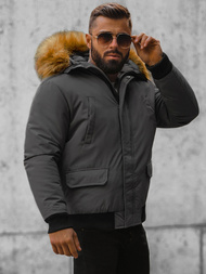 Herren Winterjacke Grau OZONEE JS/M2019/105