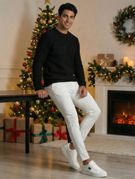 Herren Chino Hose Ecru OZONEE O/P4049Z