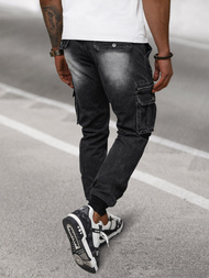 Herren Jogger Jeanshose Schwarz OZONEE NB/MP0108N