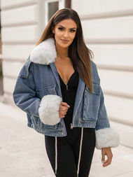 Damen Jeansjacke Blau OZONEE JS/11Z8219