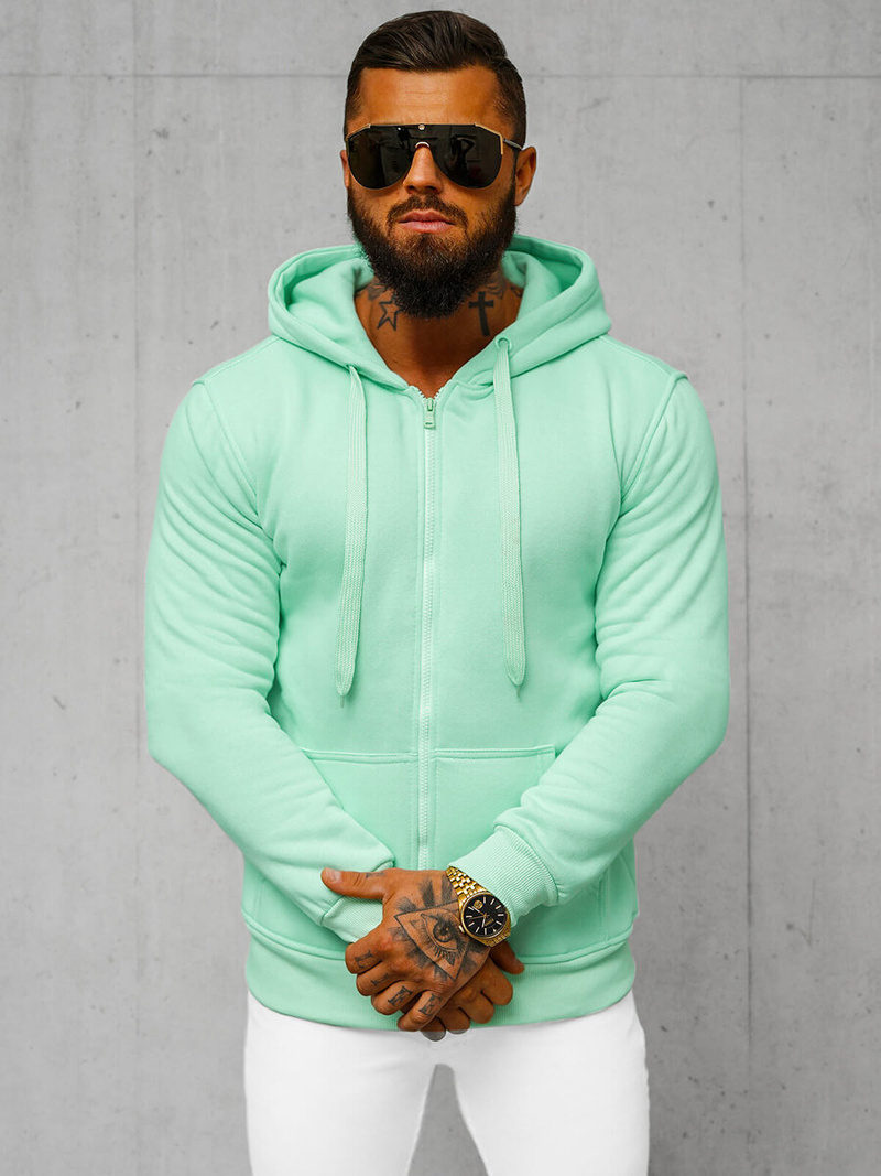 Herren Kapuzenpullover Mintgrün OZONEE JS/2008Z