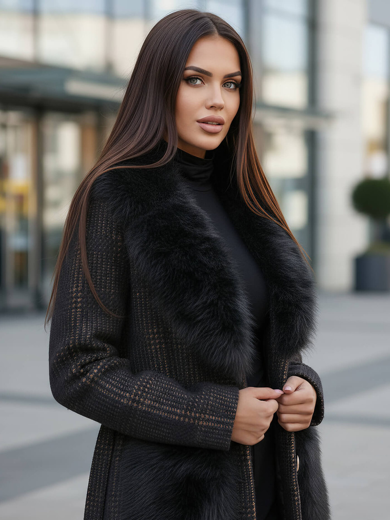 Damen Mantel Schwarz OZONEE JS/53M5200/1Z