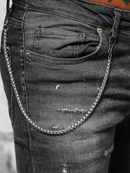 Herren Jeanshose Schwarz OZONEE O/MB463