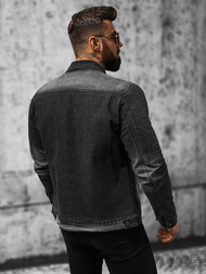 Herren Jeansjacke Schwarz OZONEE NB/MJ521N