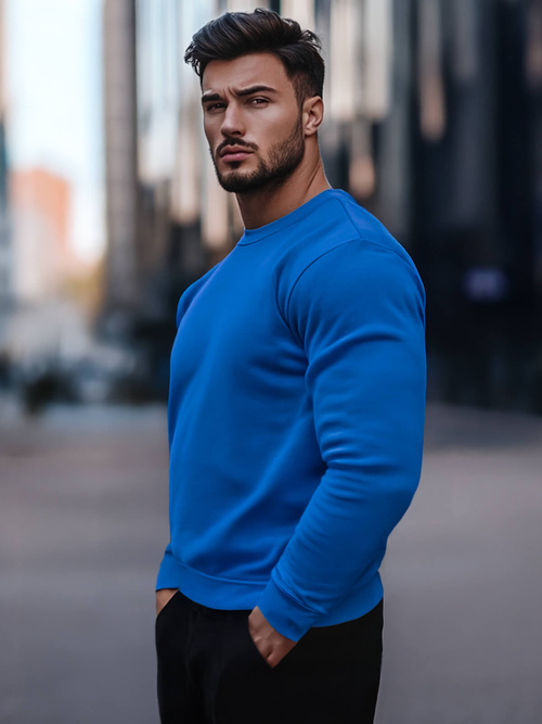 Herren Sweatshirt Blau OZONEE JS/2001-10Z