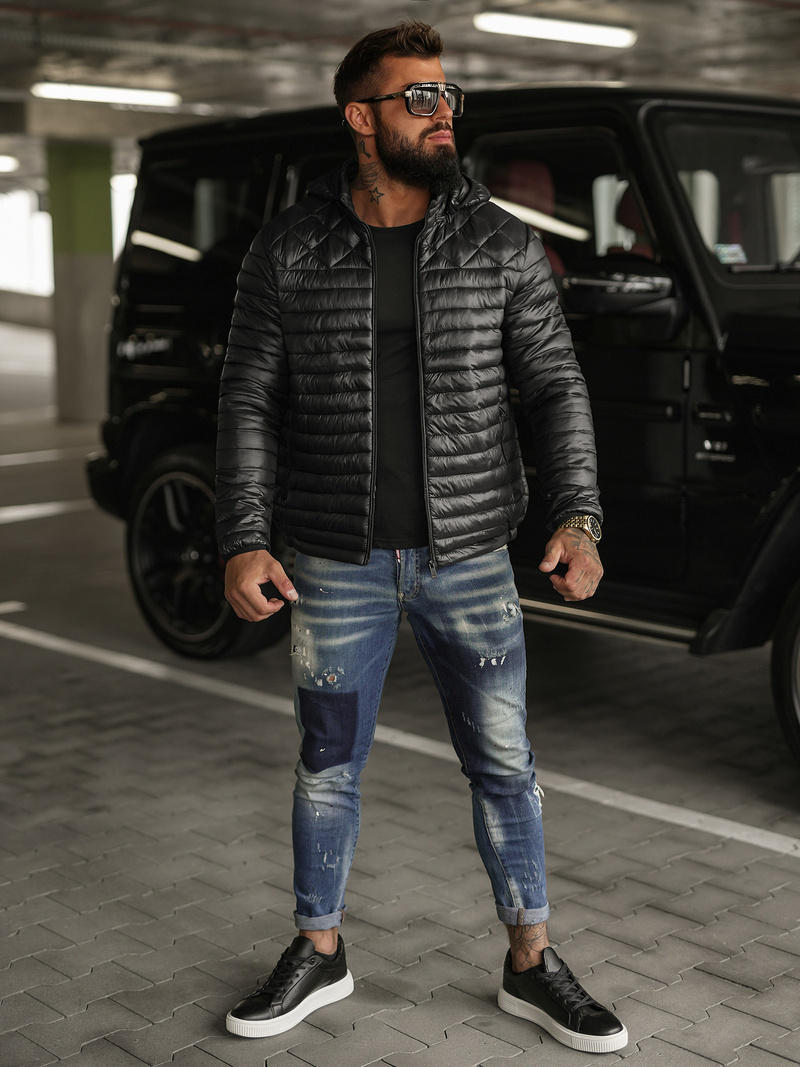 Herren Jacke Schwarz OZONEE JS/16M9328/392BZ