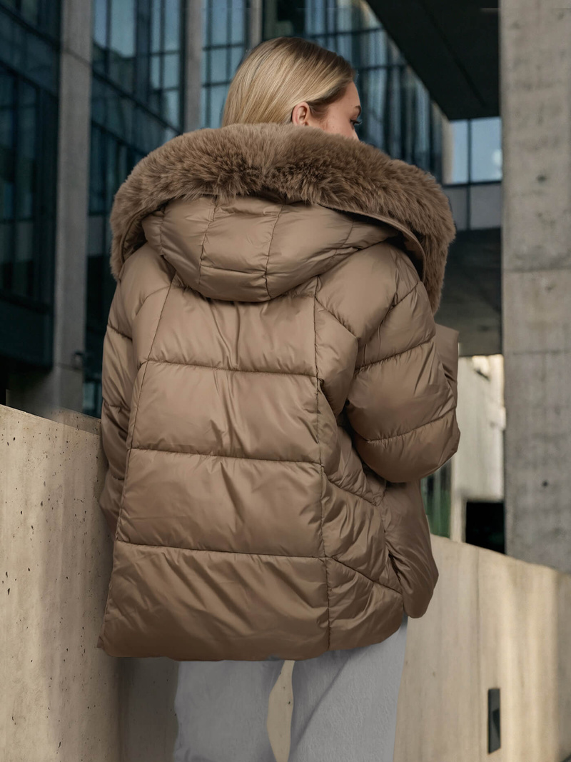 Damen Jacke Dunkelbeige OZONEE O/16M9179/84Z