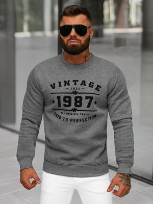 Herren Sweatshirt Dunkelgrau OZONEE JS/8B1359/5