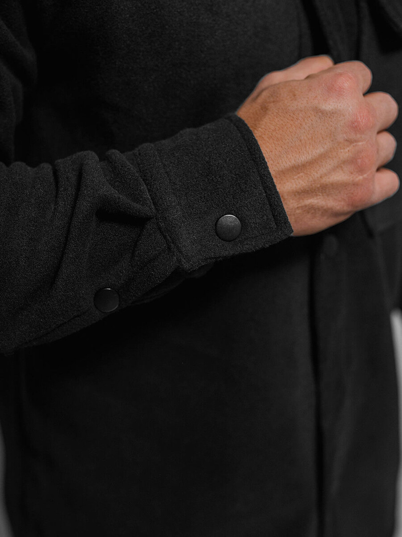 Herren Hemd Schwarz OZONEE O/GOM23040