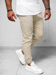 Herren Chino Jogger Hose Beige OZONEE O/1405SP