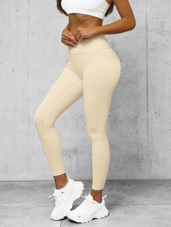 Damen Leggings Ecru O/K9-JZ