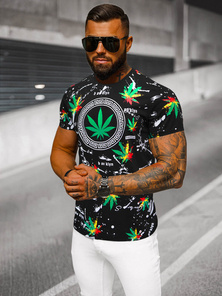 Herren T-shirt Schwarz OZONEE O/T131/3