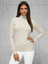 Damen Pullover Hellbeige OZONEE JS/8003/4