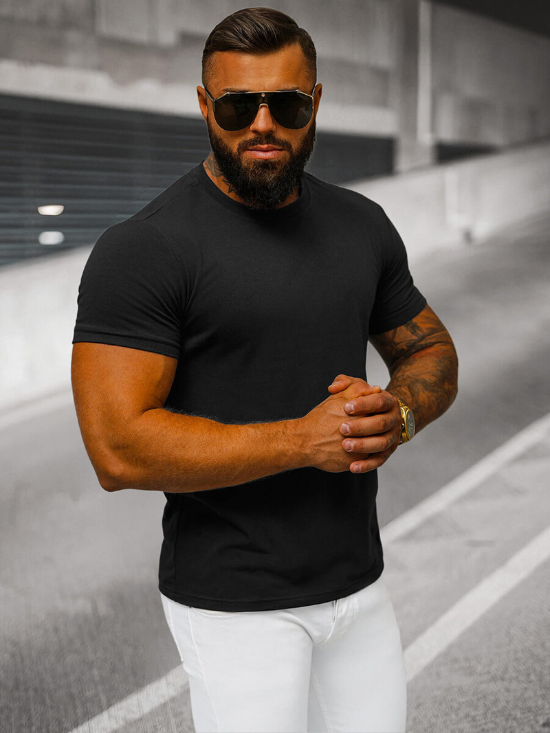 Herren T-shirt Schwarz OZONEE JS/712005Z