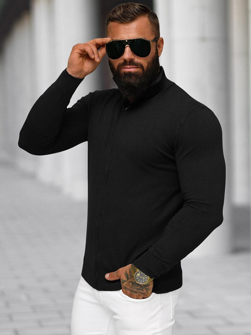 Herren Pullover Schwarz OZONEE NB/MM6004/4Z