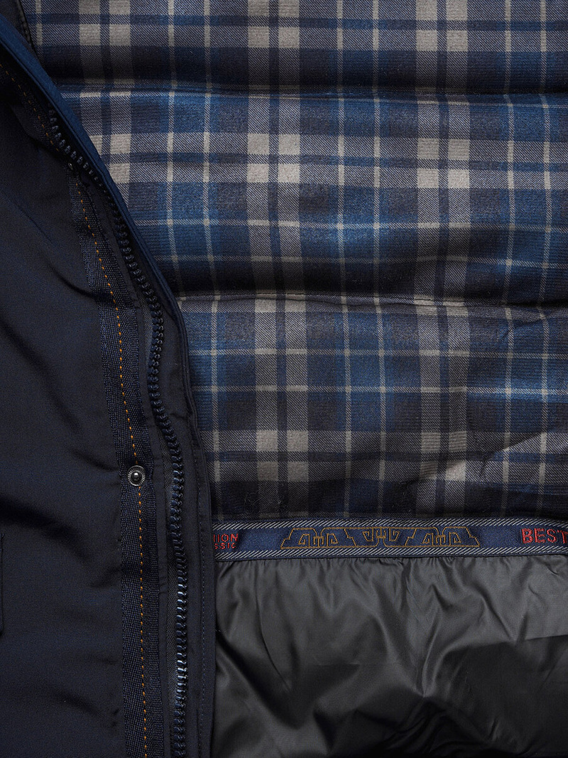 Herren Winterjacke Dunkelblau OZONEE JS/5M718/215