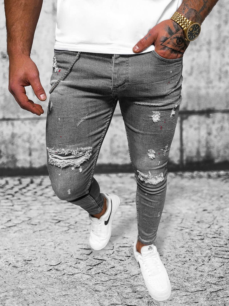 Herren Jeanshose Anthrazit OZONEE O/MB459