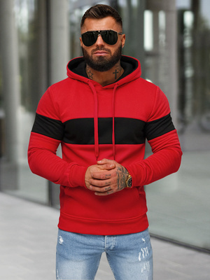 Herren Kapuzenpullover Rot OZONEE JS/8B1316/18