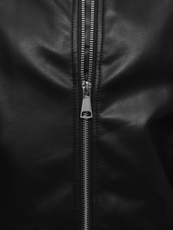 Damen Lederjacke Schwarz OZONEE O/G116Z