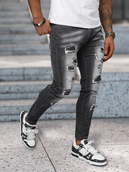 Herren Jeanshose Schwarz OZONEE NB/MP0152N