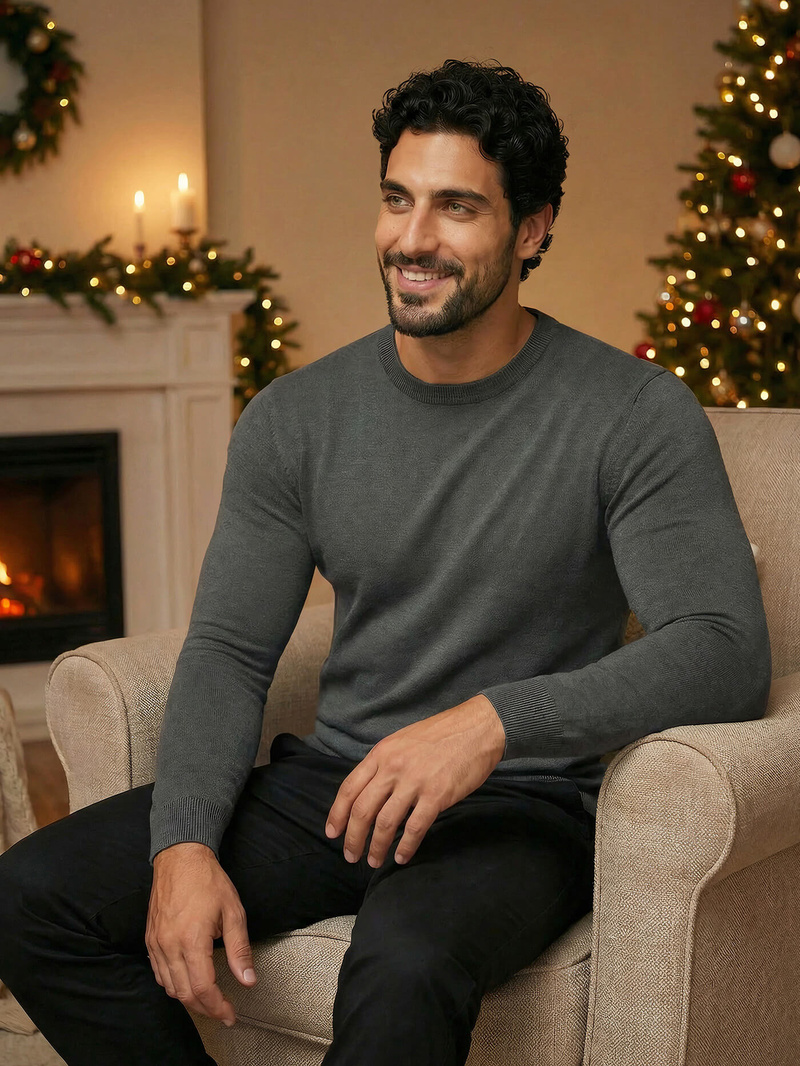 Herren Pullover Anthrazit OZONEE NB/MMB602/3Z