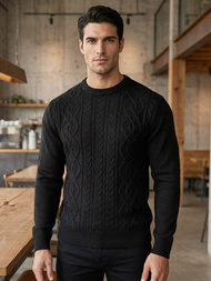 Herren Pullover Schwarz OZONEE JS/59B3610/3