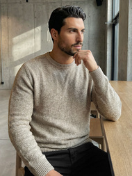 Herren Pullover Beige OZONEE JS/59B3600/155