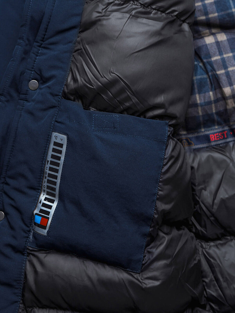 Herren Winterjacke Dunkelblau OZONEE JS/5M718/215