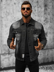 Herren Jeansjacke Schwarz OZONEE NB/MJ521N