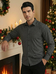 Herren Hemd Schwarz OZONEE V/V184Z