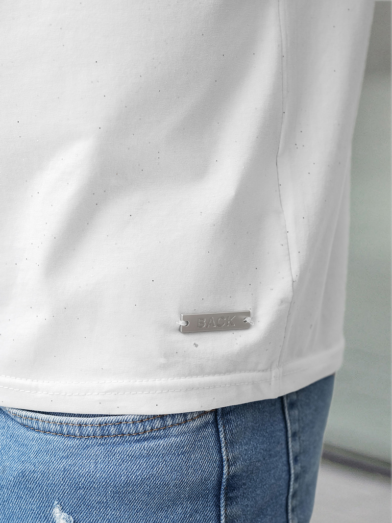 Herren T-shirt Weiß OZONEE O/QQ1386