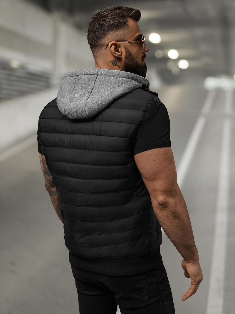 Herren Weste Schwarz OZONEE JS/8M983/392