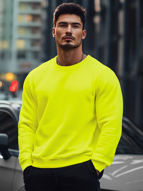 Herren Sweatshirt Gelb-Neon OZONEE JS/2001-10Z
