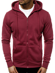 Herren Kapuzenpullover Dunkel Weinrot OZONEE JS/2008 