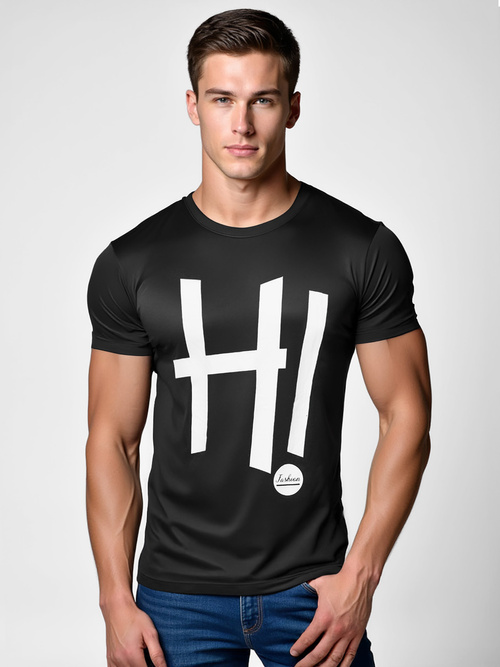 Herren T-shirt Schwarz OZONEE O/T1261/3Z