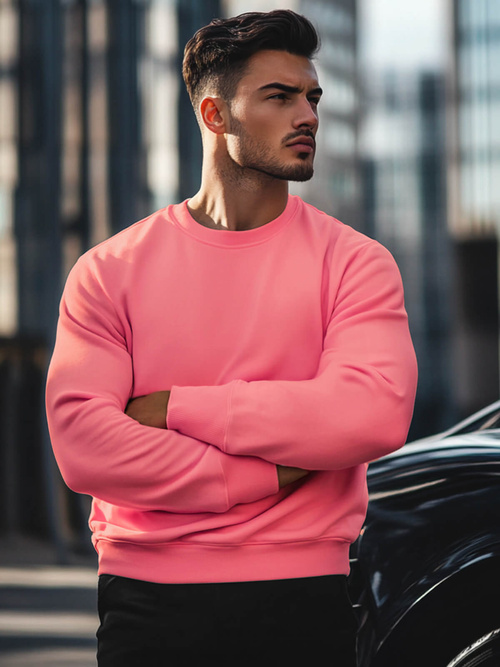 Herren Sweatshirt Rosa OZONEE JS/2001-10Z