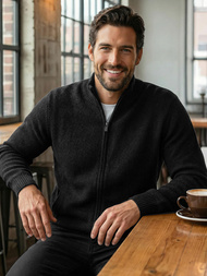 Herren Pullover Schwarz OZONEE JS/59B3611/3