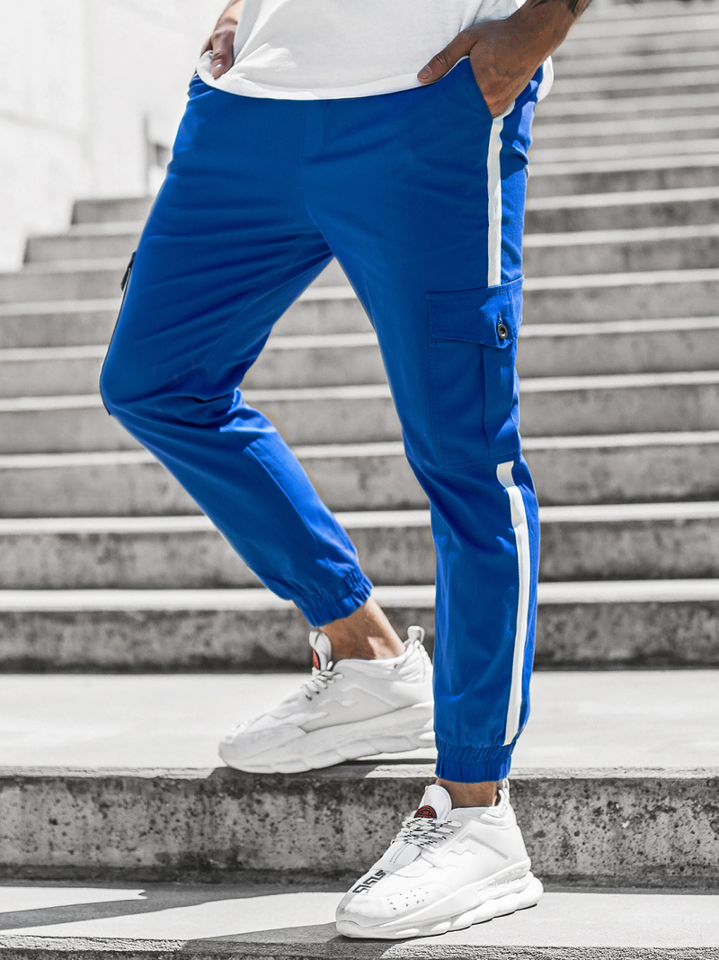 Herren Chino Jogger Blau OZONEE DJ/5580