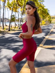 Zweiteiliges Trainingsanzug-Set Weinrot OZONEE O/22754Z