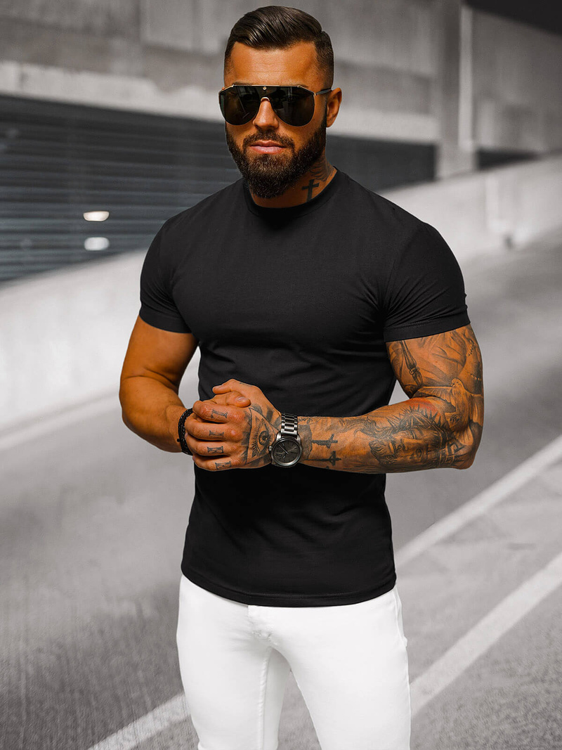 Herren T-shirt Schwarz OZONEE NB/MT3001Z